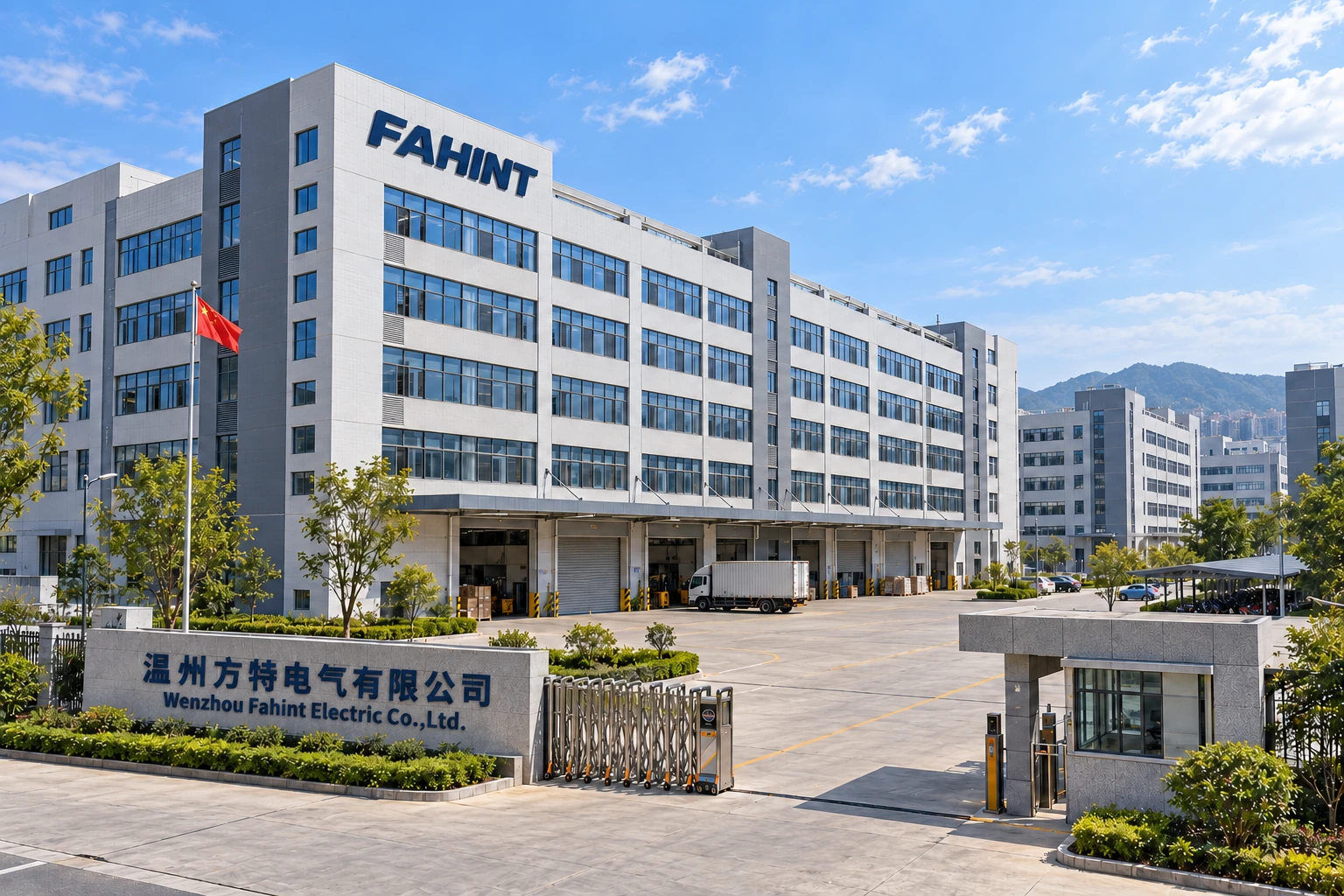 Factory exterior brand concept for Wenzhou Fahint Electric Co.,Ltd.