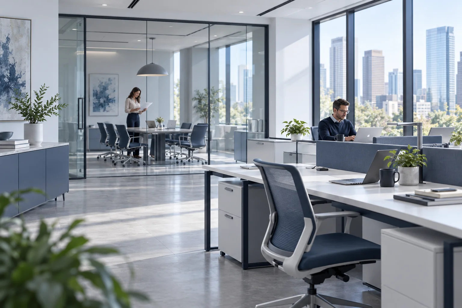 Workplace interior — FAHINT application concept.